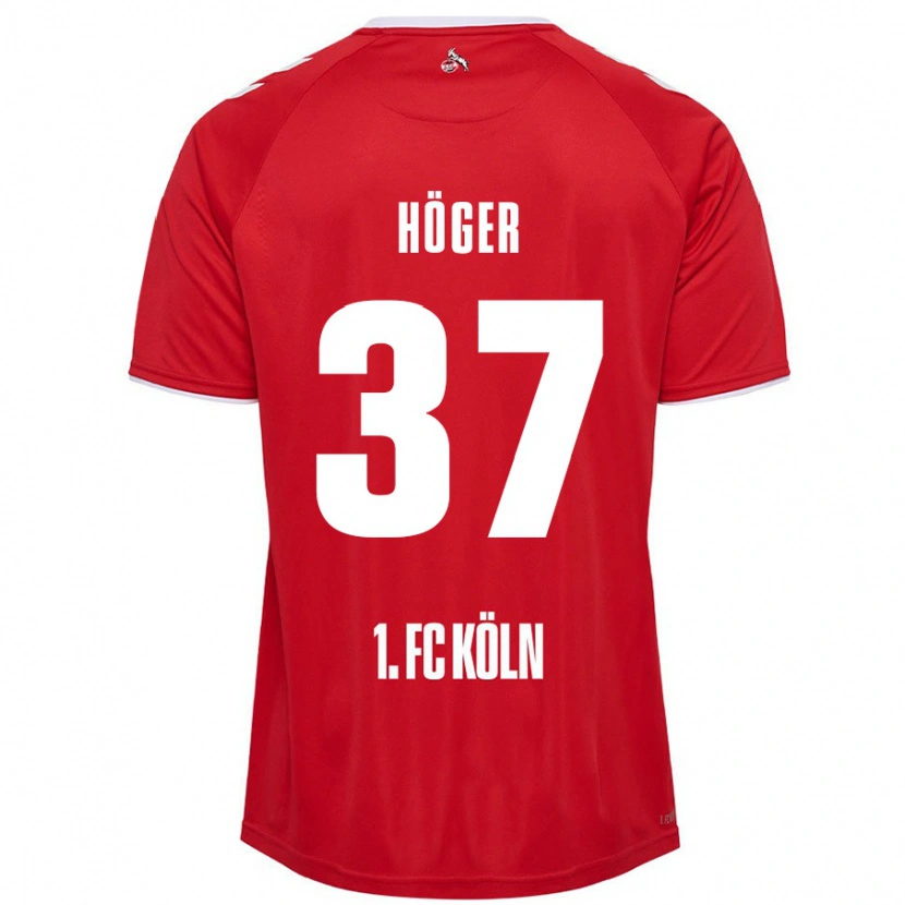 Danxen Mann Marco Höger #37 Rød Hvit Bortetrøye Drakt Trøye 2024/25 Skjorter T-Skjorte