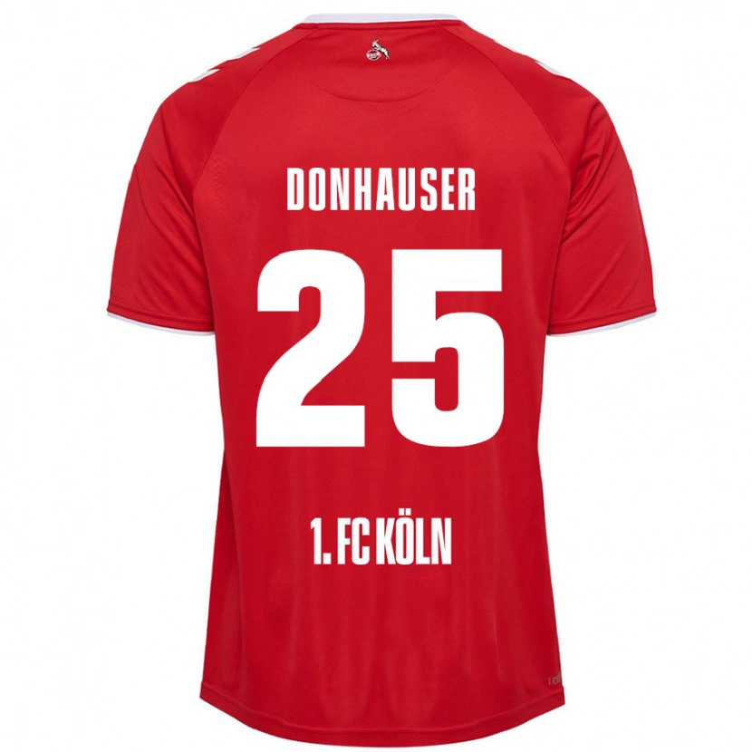 Danxen Mann Laura Donhauser #25 Rød Hvit Bortetrøye Drakt Trøye 2024/25 Skjorter T-Skjorte