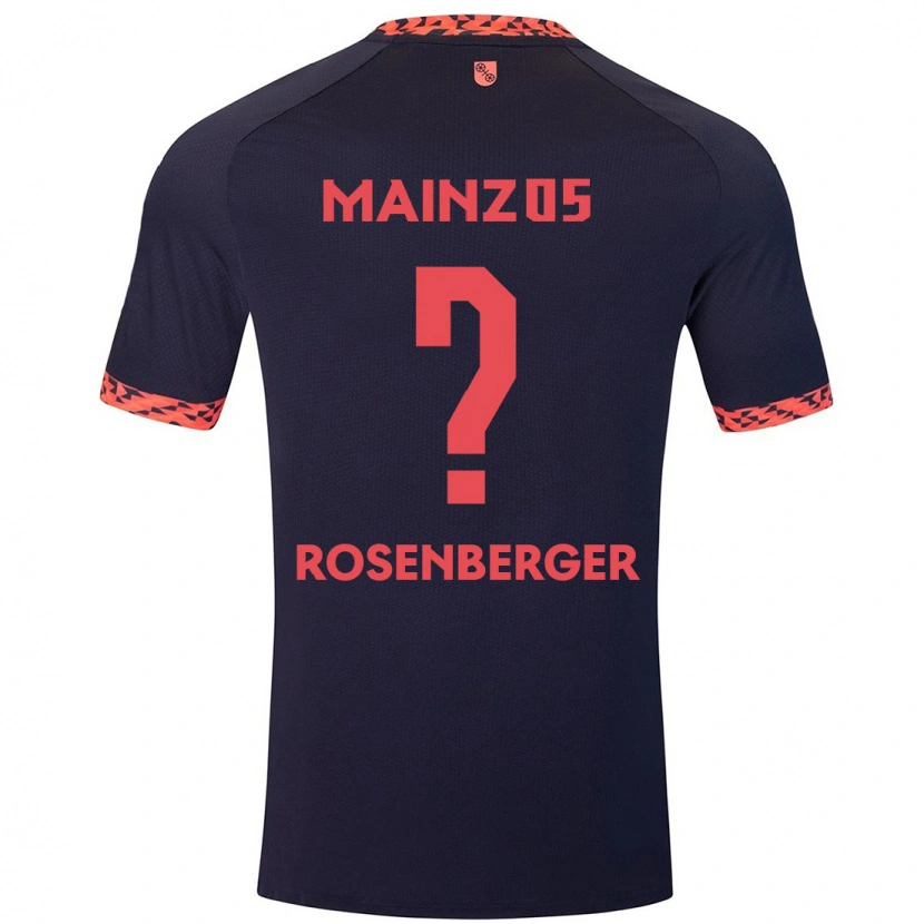 Danxen Mann Chris Rosenberger #0 Blå Korallrød Bortetrøye Drakt Trøye 2024/25 Skjorter T-Skjorte