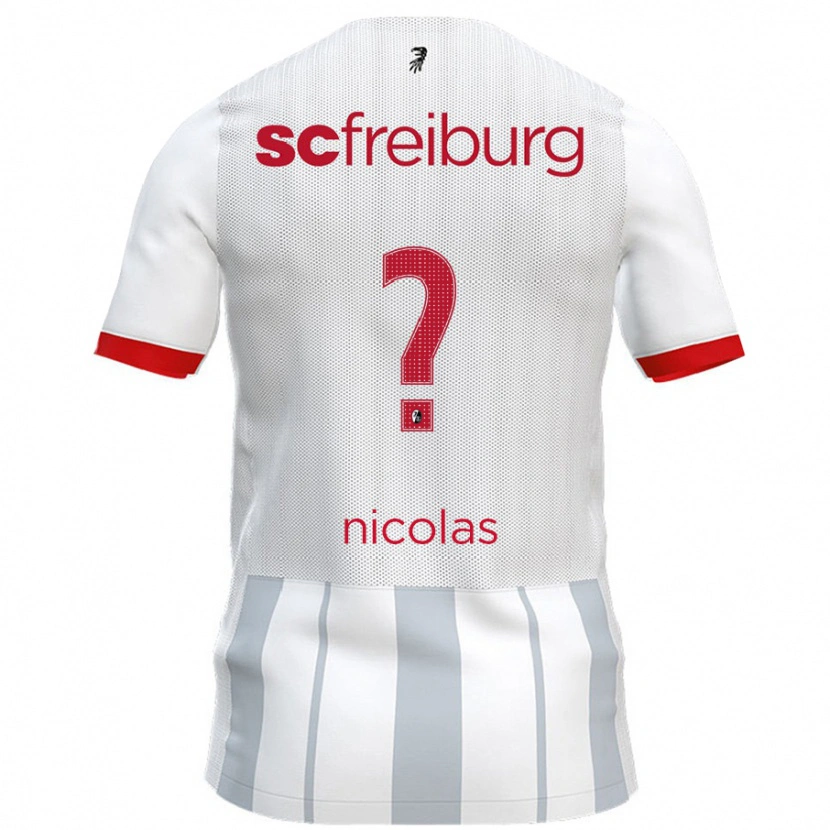 Danxen Mann Nicolas Schnerring #0 Hvit Grå Bortetrøye Drakt Trøye 2024/25 Skjorter T-Skjorte