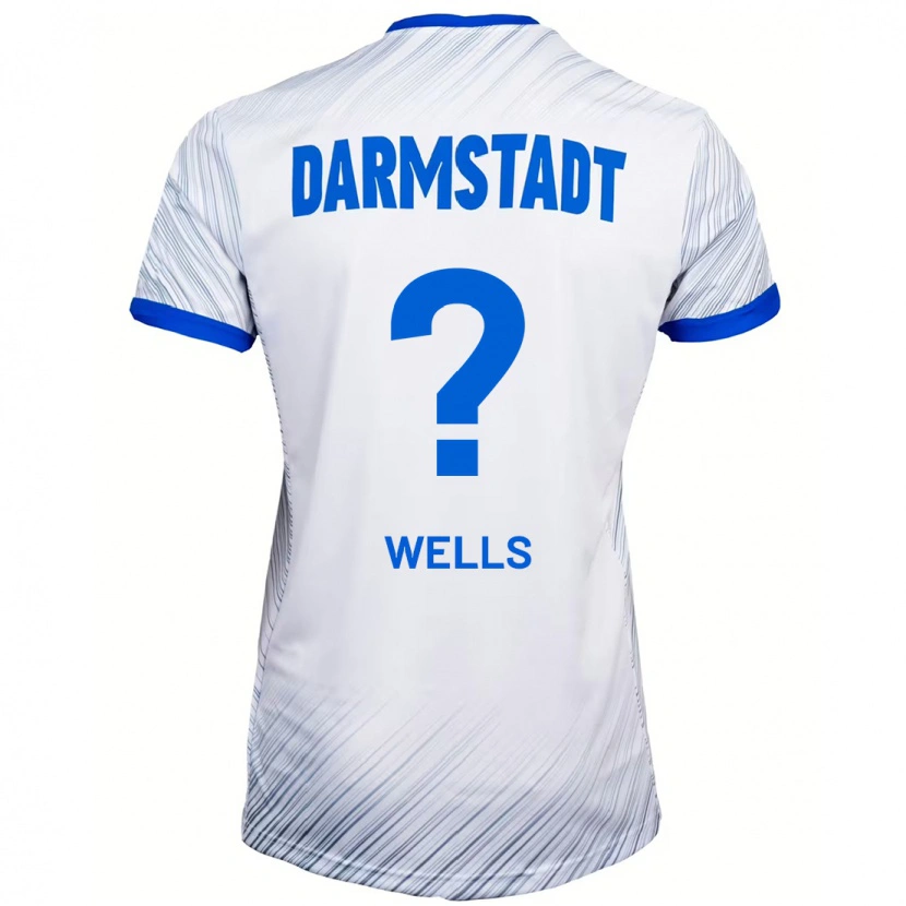 Danxen Mann Finnley Wells #0 Hvit Blå Bortetrøye Drakt Trøye 2024/25 Skjorter T-Skjorte