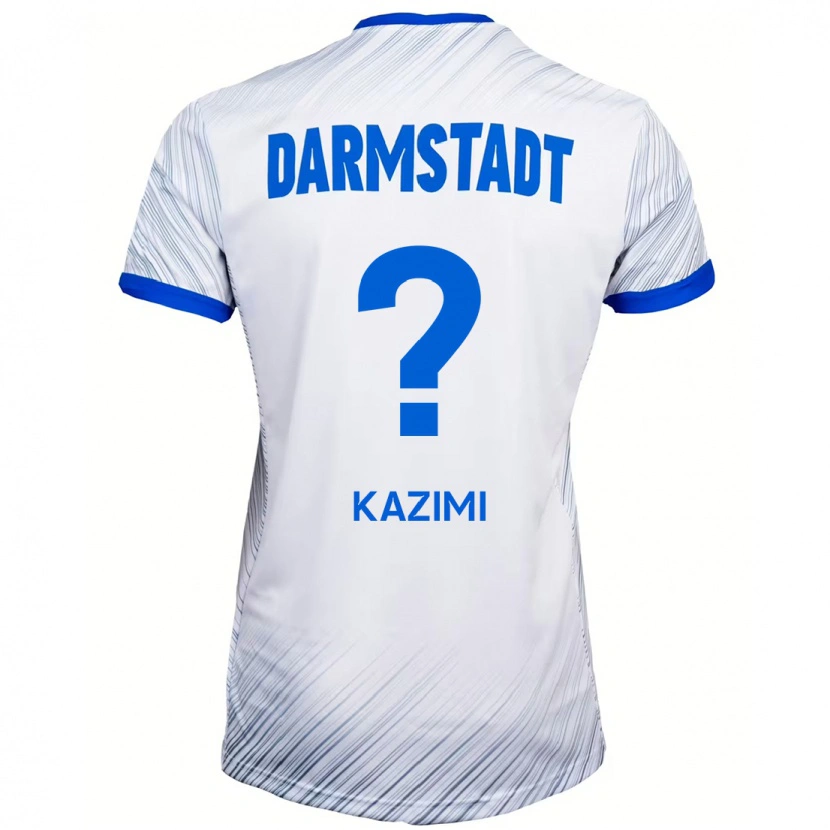 Danxen Mann Yasin Kazimi #0 Hvit Blå Bortetrøye Drakt Trøye 2024/25 Skjorter T-Skjorte