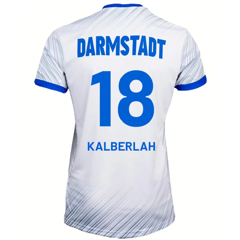 Danxen Mann Simon Kalberlah #18 Hvit Blå Bortetrøye Drakt Trøye 2024/25 Skjorter T-Skjorte