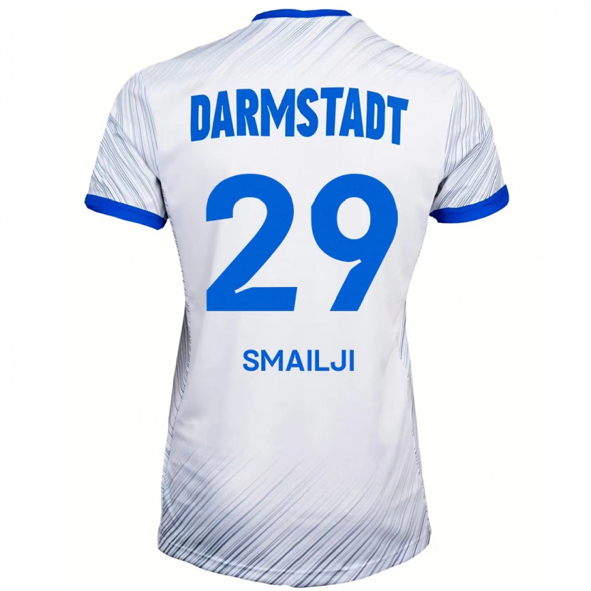 Danxen Mann Esad Smailji #29 Hvit Blå Bortetrøye Drakt Trøye 2024/25 Skjorter T-Skjorte