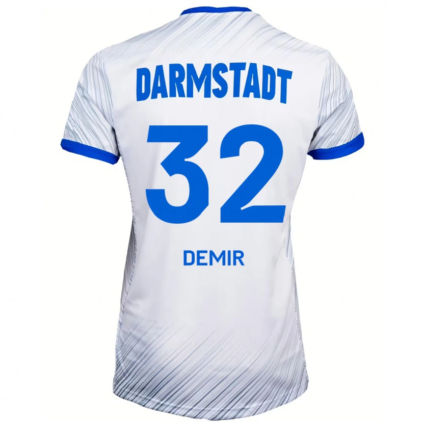 Danxen Mann Lean Demir #32 Hvit Blå Bortetrøye Drakt Trøye 2024/25 Skjorter T-Skjorte