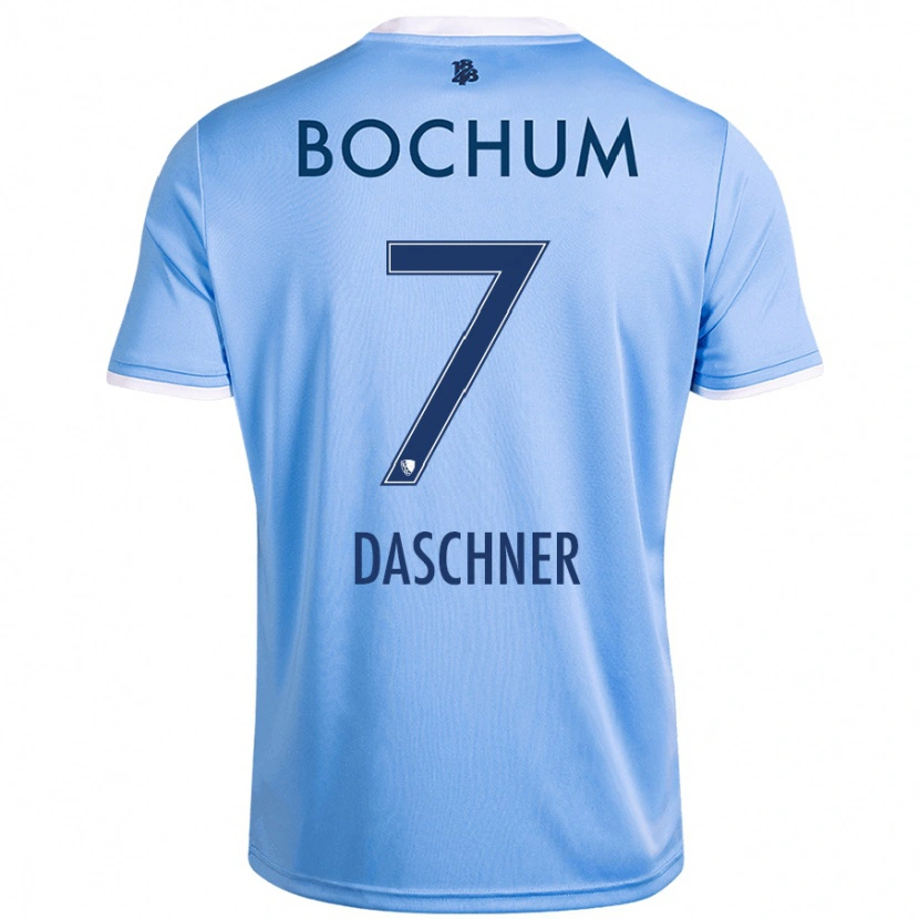 Danxen Mann Lukas Daschner #7 Himmelblå Bortetrøye Drakt Trøye 2024/25 Skjorter T-Skjorte