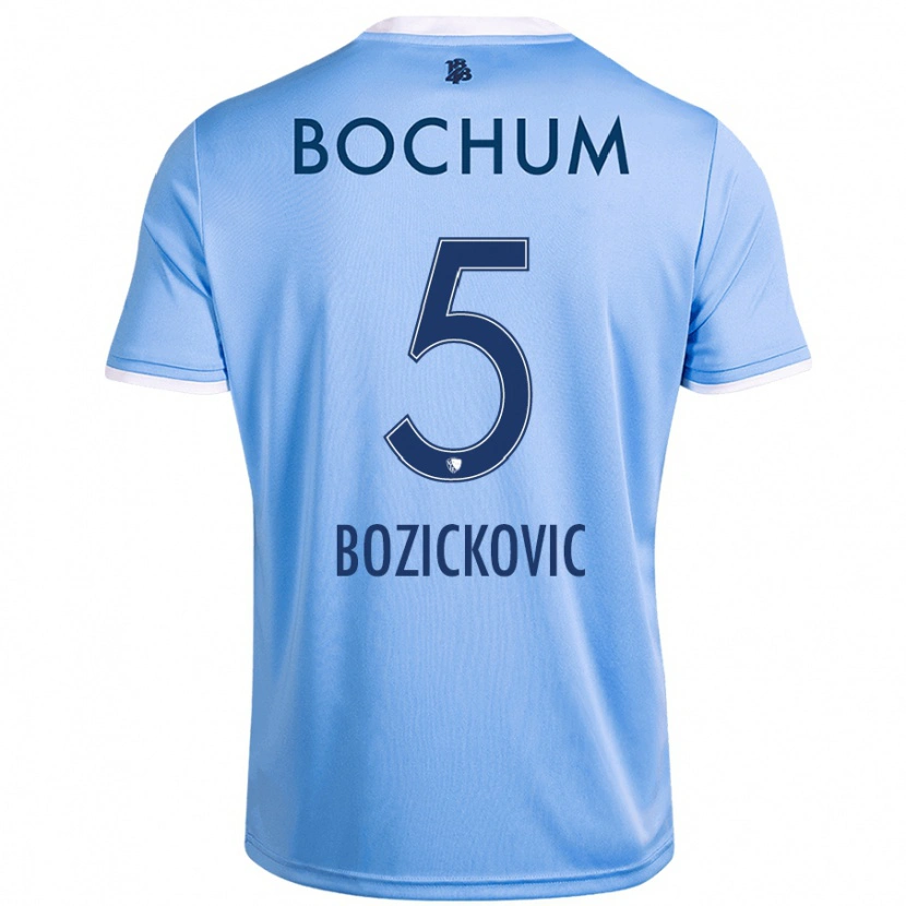 Danxen Mann Niko Bozickovic #5 Himmelblå Bortetrøye Drakt Trøye 2024/25 Skjorter T-Skjorte