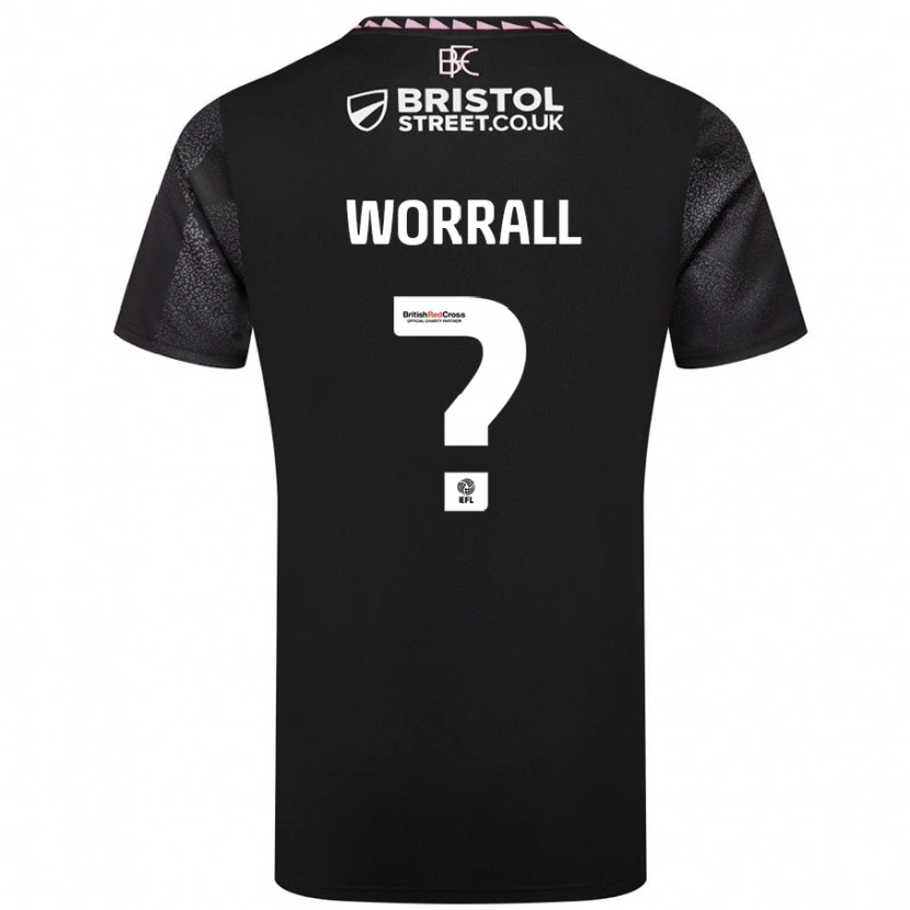Danxen Mann Joe Worrall #0 Svart Bortetrøye Drakt Trøye 2024/25 Skjorter T-Skjorte