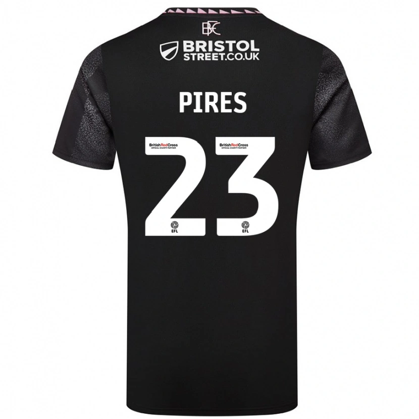 Danxen Mann Lucas Pires #23 Svart Bortetrøye Drakt Trøye 2024/25 Skjorter T-Skjorte