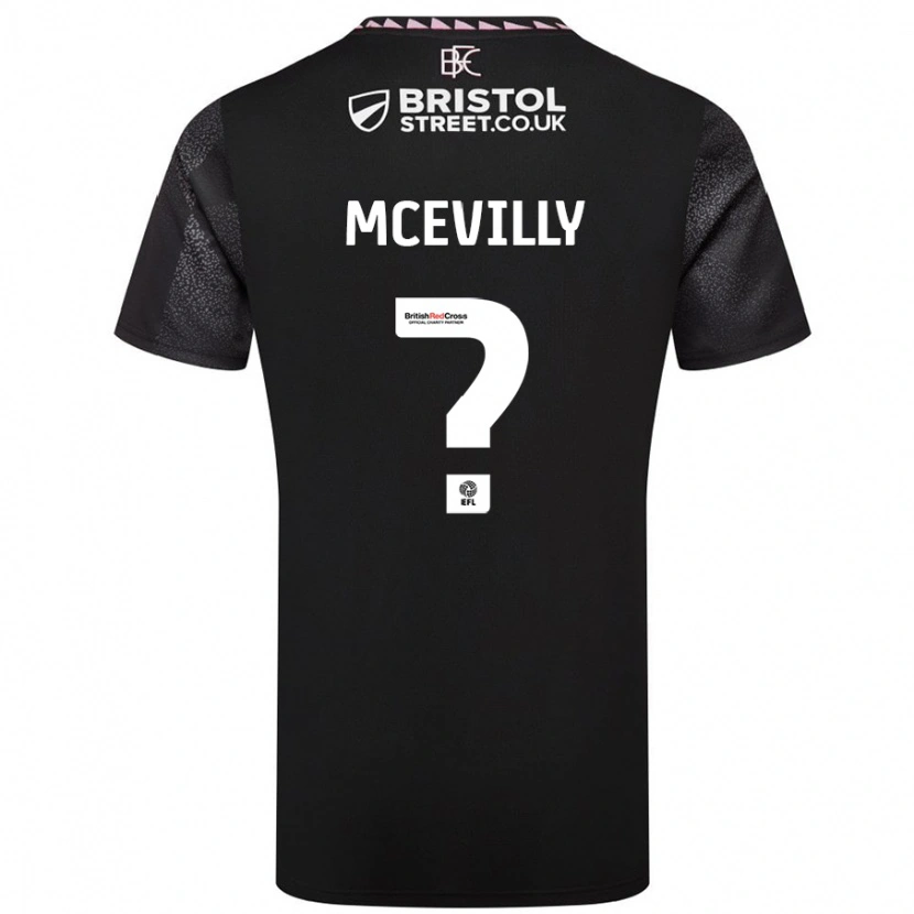 Danxen Mann Jack Mcevilly #0 Svart Bortetrøye Drakt Trøye 2024/25 Skjorter T-Skjorte