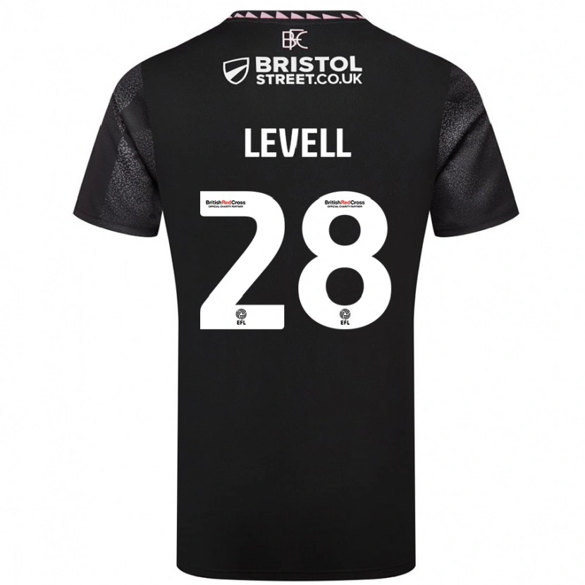Danxen Mann Kirstie Levell #28 Svart Bortetrøye Drakt Trøye 2024/25 Skjorter T-Skjorte
