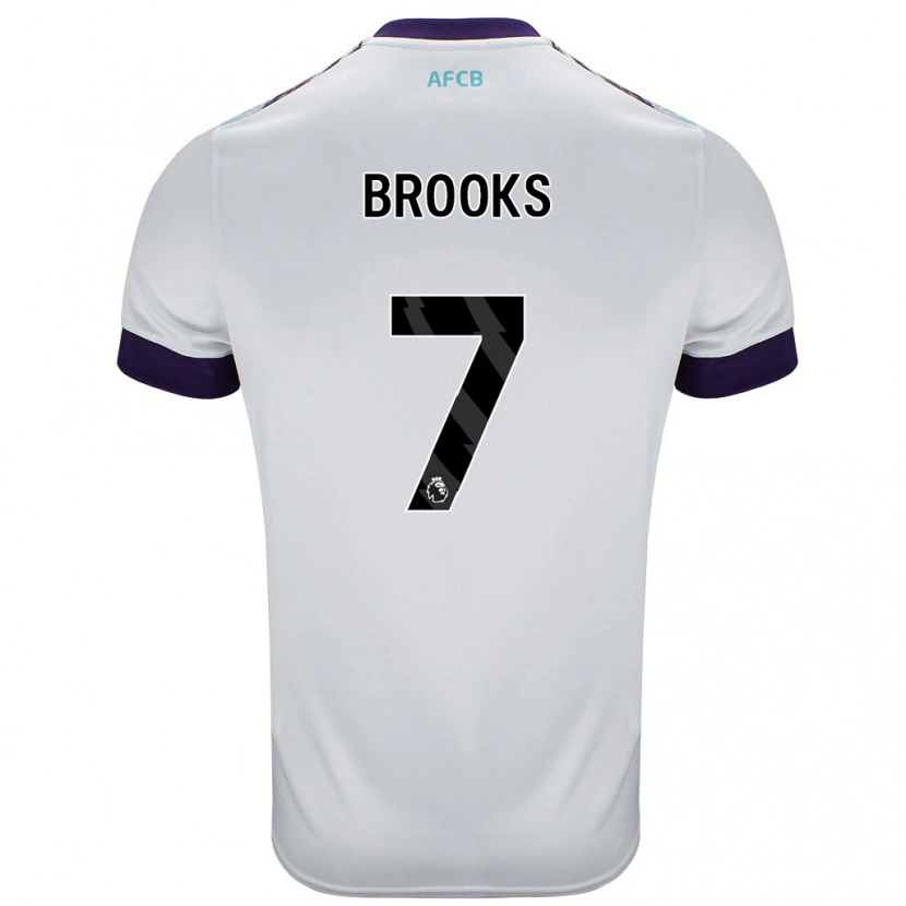 Danxen Mann David Brooks #7 Hvit Grønn Lilla Bortetrøye Drakt Trøye 2024/25 Skjorter T-Skjorte