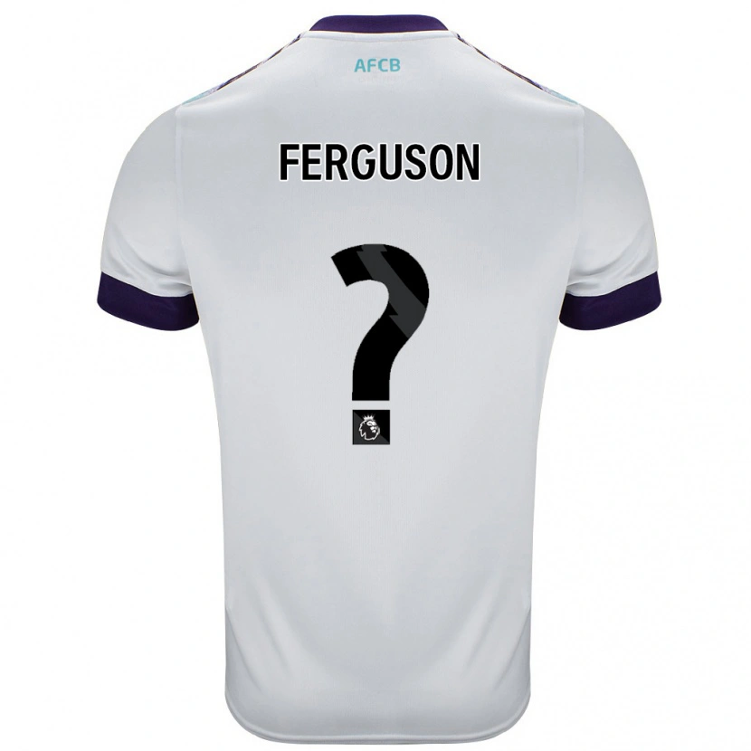 Danxen Mann Josh Ferguson #0 Hvit Grønn Lilla Bortetrøye Drakt Trøye 2024/25 Skjorter T-Skjorte