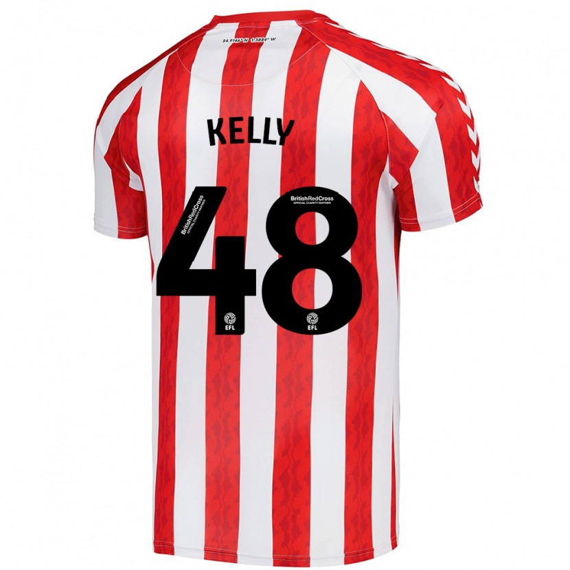 Danxen Dame Caden Kelly #48 Rød Hvit Hjemmetrøye Drakt Trøye 2024/25 Skjorter T-Skjorte