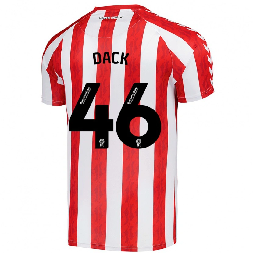 Danxen Dame Bradley Dack #46 Rød Hvit Hjemmetrøye Drakt Trøye 2024/25 Skjorter T-Skjorte