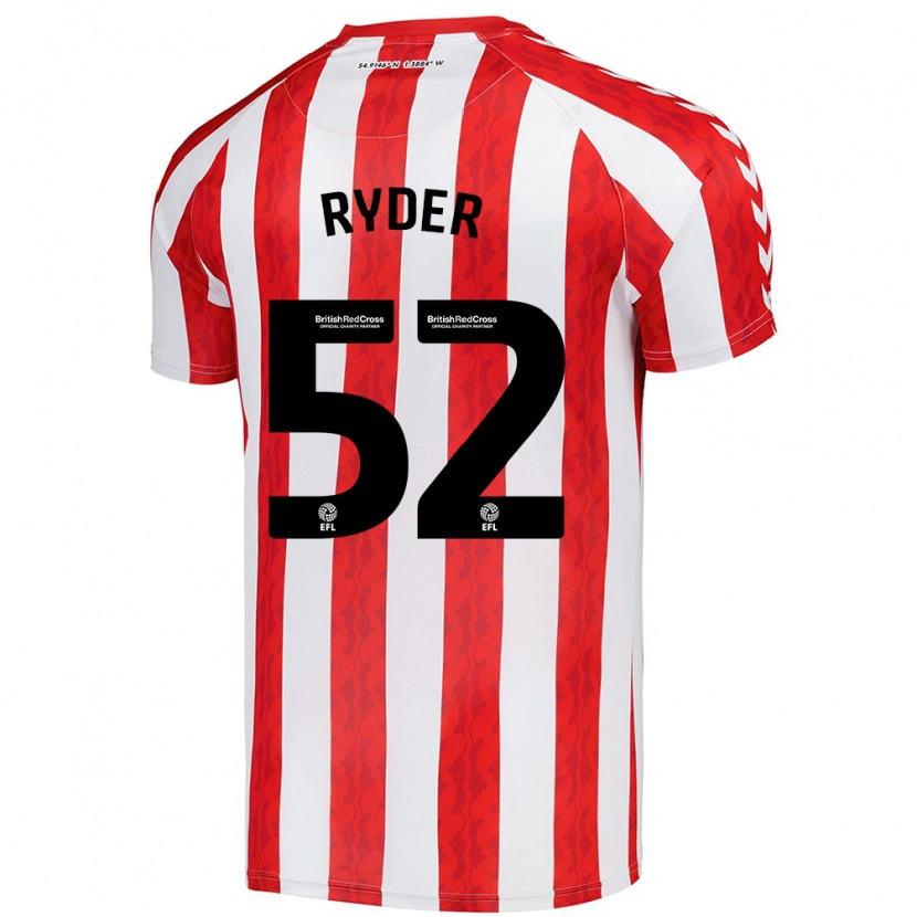 Danxen Dame Joe Ryder #52 Rød Hvit Hjemmetrøye Drakt Trøye 2024/25 Skjorter T-Skjorte