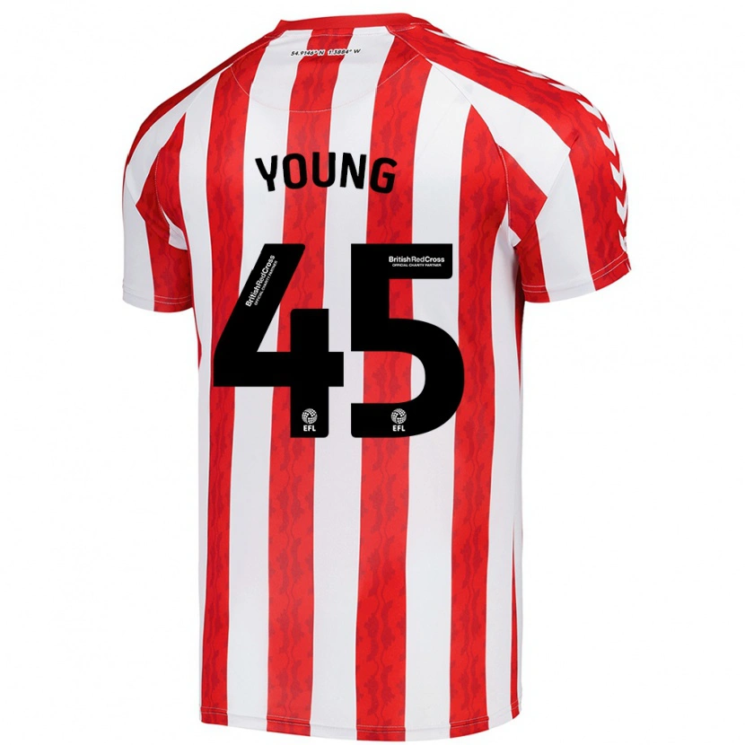 Danxen Dame Matthew Young #45 Rød Hvit Hjemmetrøye Drakt Trøye 2024/25 Skjorter T-Skjorte