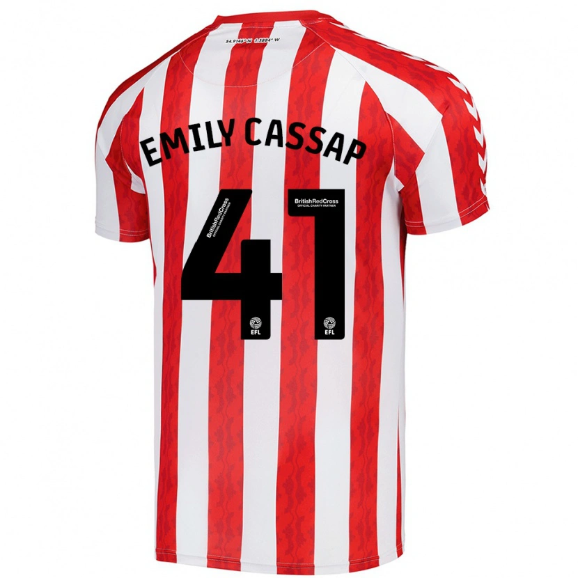 Danxen Dame Emily Cassap #41 Rød Hvit Hjemmetrøye Drakt Trøye 2024/25 Skjorter T-Skjorte