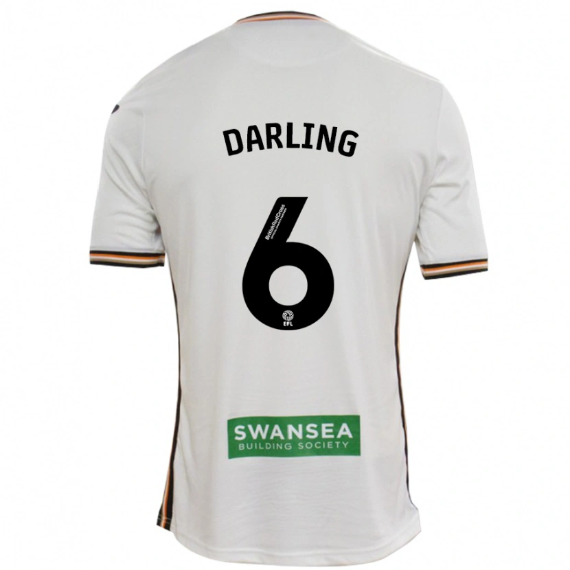 Danxen Dame Harry Darling #6 Hvit Hjemmetrøye Drakt Trøye 2024/25 Skjorter T-Skjorte