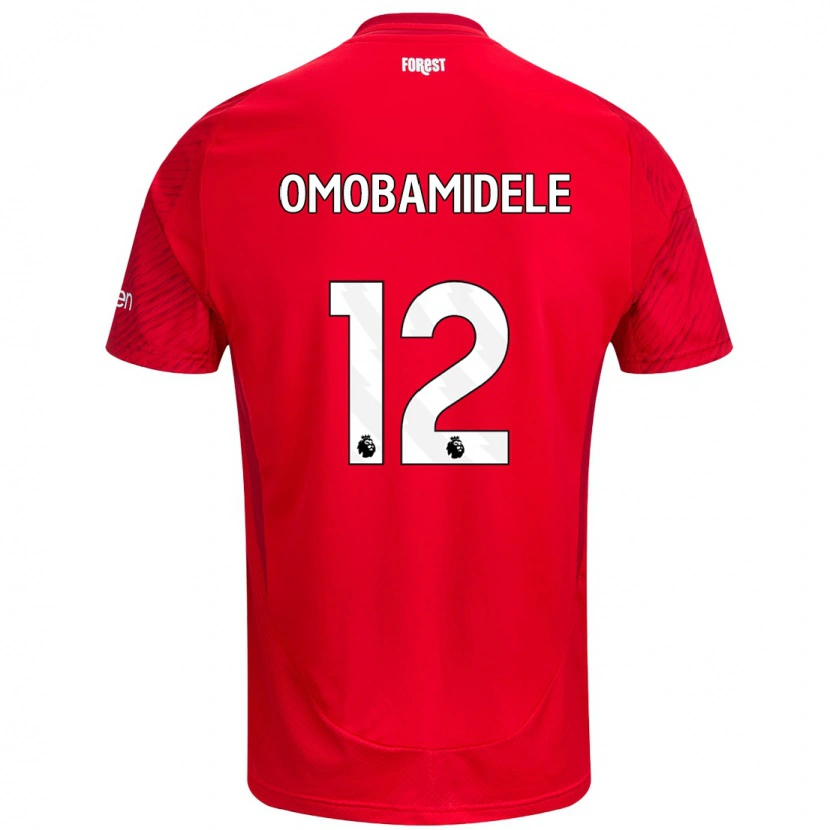 Danxen Dame Andrew Omobamidele #12 Rød Hvit Hjemmetrøye Drakt Trøye 2024/25 Skjorter T-Skjorte