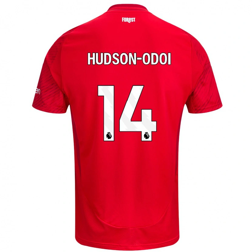 Danxen Dame Callum Hudson-Odoi #14 Rød Hvit Hjemmetrøye Drakt Trøye 2024/25 Skjorter T-Skjorte