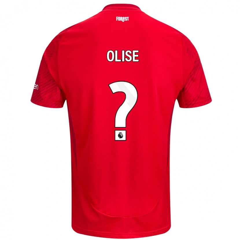 Danxen Dame Josh Hamilton-Olise #0 Rød Hvit Hjemmetrøye Drakt Trøye 2024/25 Skjorter T-Skjorte