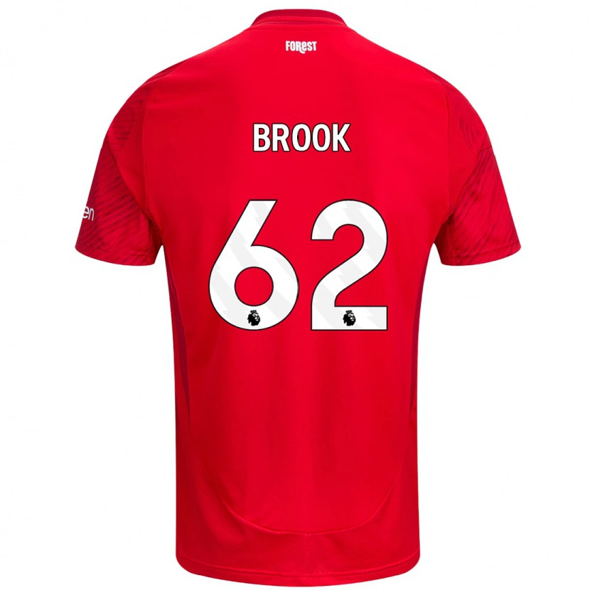 Danxen Dame Will Brook #62 Rød Hvit Hjemmetrøye Drakt Trøye 2024/25 Skjorter T-Skjorte