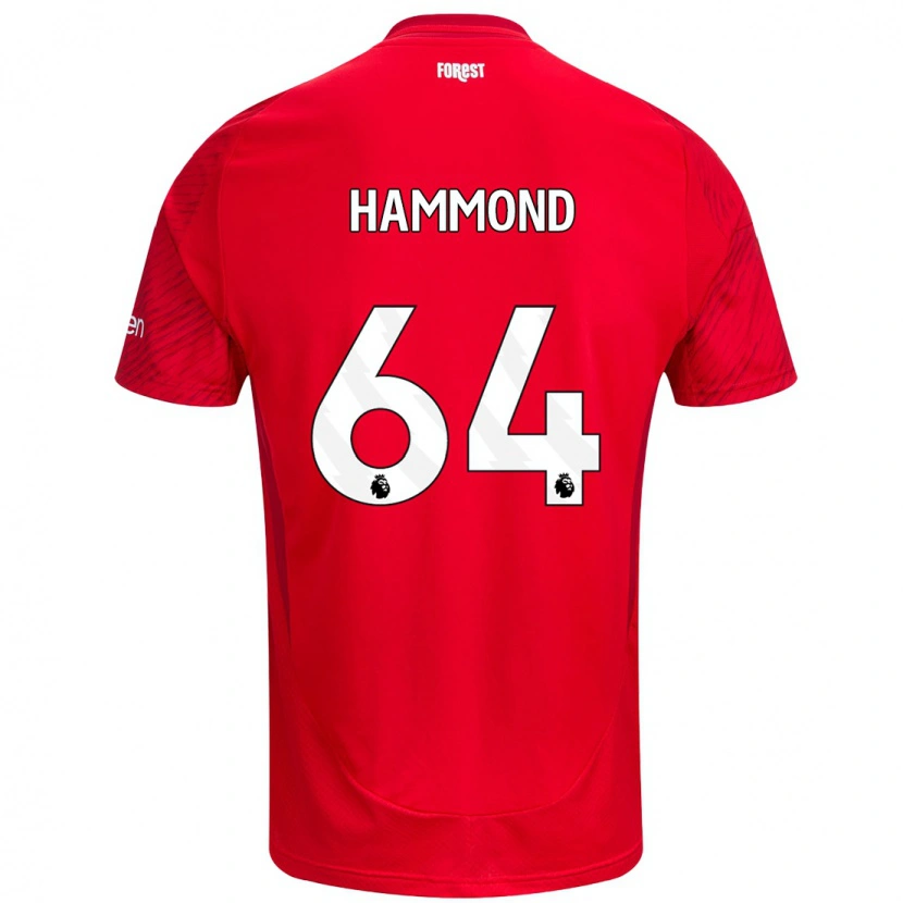 Danxen Dame Ben Hammond #64 Rød Hvit Hjemmetrøye Drakt Trøye 2024/25 Skjorter T-Skjorte