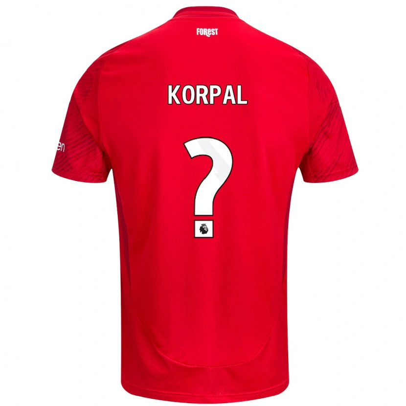 Danxen Dame Aaron Korpal #0 Rød Hvit Hjemmetrøye Drakt Trøye 2024/25 Skjorter T-Skjorte
