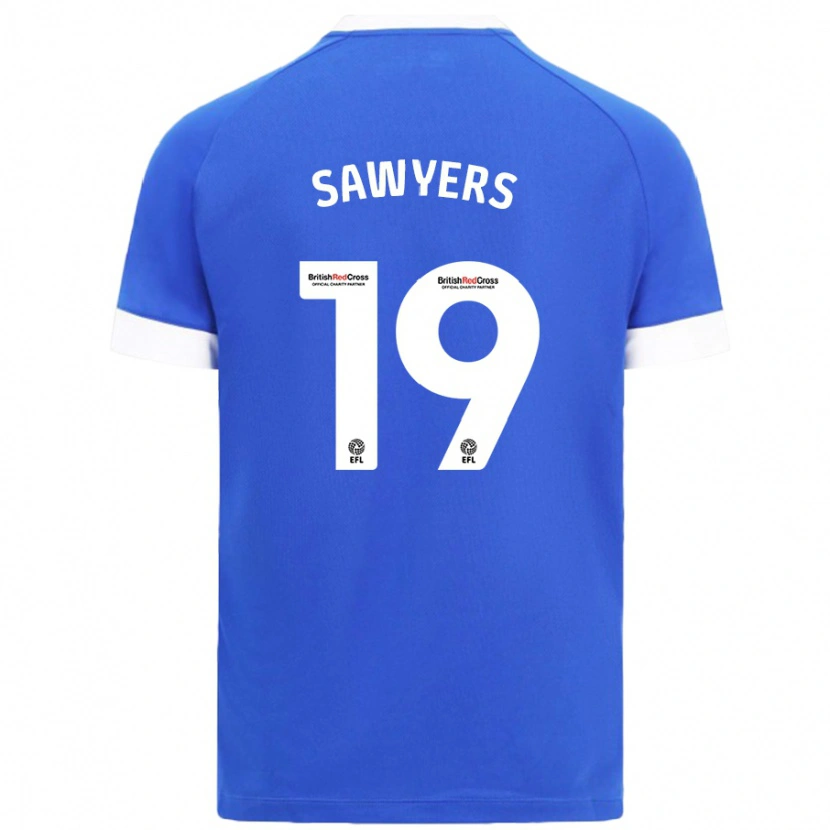 Danxen Dame Romaine Sawyers #19 Himmelblå Hjemmetrøye Drakt Trøye 2024/25 Skjorter T-Skjorte
