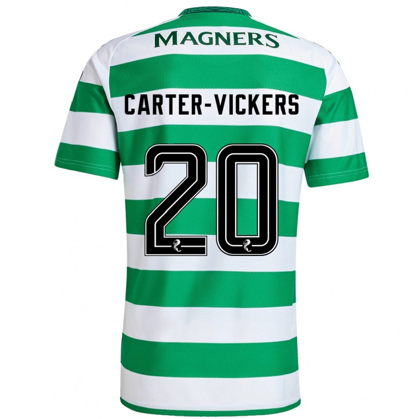 Danxen Dame Cameron Carter-Vickers #20 Grønn Hvit Hjemmetrøye Drakt Trøye 2024/25 Skjorter T-Skjorte
