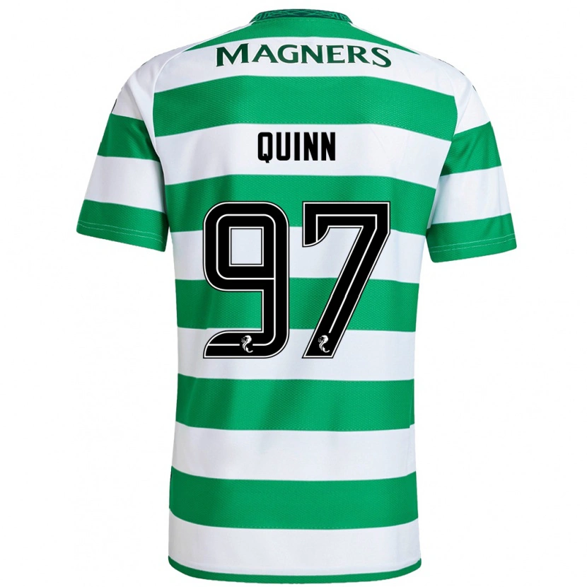 Danxen Dame Ben Quinn #97 Grønn Hvit Hjemmetrøye Drakt Trøye 2024/25 Skjorter T-Skjorte