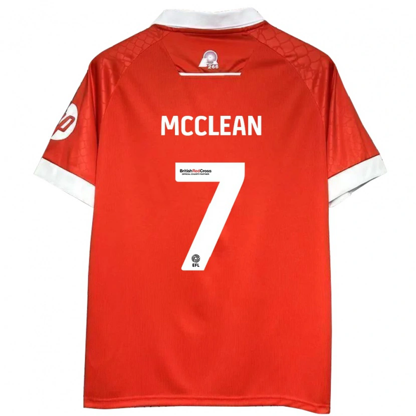 Danxen Dame James Mcclean #7 Rød Hvit Hjemmetrøye Drakt Trøye 2024/25 Skjorter T-Skjorte