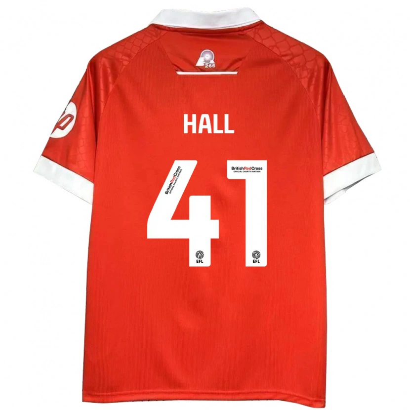 Danxen Dame Liam Hall #41 Rød Hvit Hjemmetrøye Drakt Trøye 2024/25 Skjorter T-Skjorte