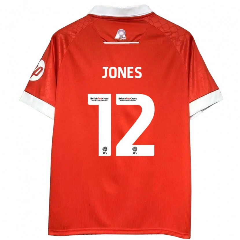 Danxen Dame Carra Jones #12 Rød Hvit Hjemmetrøye Drakt Trøye 2024/25 Skjorter T-Skjorte