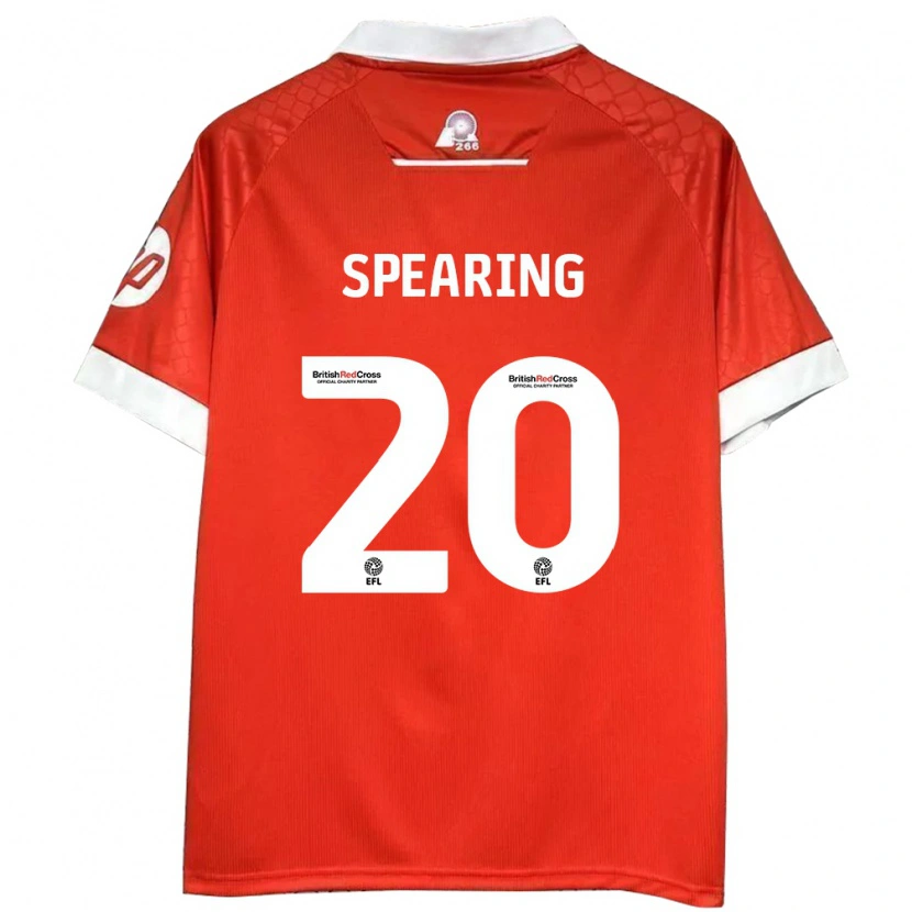 Danxen Dame Natasha Spearing #20 Rød Hvit Hjemmetrøye Drakt Trøye 2024/25 Skjorter T-Skjorte