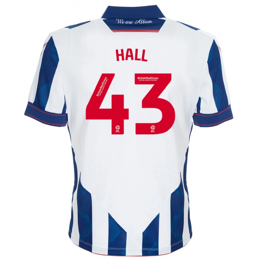 Danxen Dame Reece Hall #43 Hvit Mørkeblå Hjemmetrøye Drakt Trøye 2024/25 Skjorter T-Skjorte