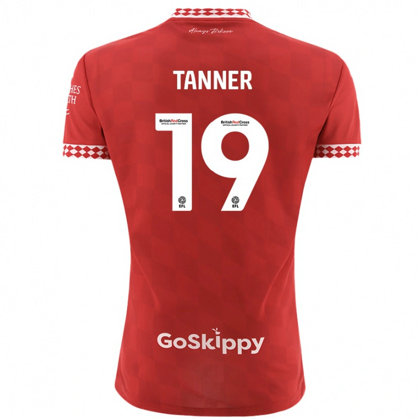 Danxen Dame George Tanner #19 Rød Hjemmetrøye Drakt Trøye 2024/25 Skjorter T-Skjorte