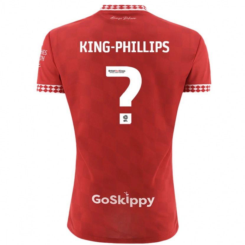 Danxen Dame Zac King-Phillips #0 Rød Hjemmetrøye Drakt Trøye 2024/25 Skjorter T-Skjorte