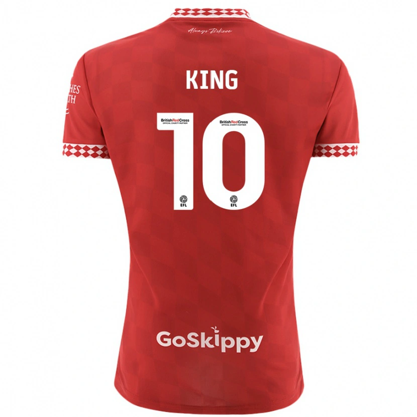 Danxen Dame Andy King #10 Rød Hjemmetrøye Drakt Trøye 2024/25 Skjorter T-Skjorte