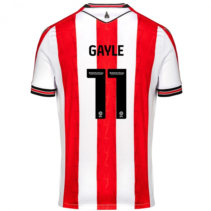 Danxen Dame Dwight Gayle #11 Rød Hvit Hjemmetrøye Drakt Trøye 2024/25 Skjorter T-Skjorte