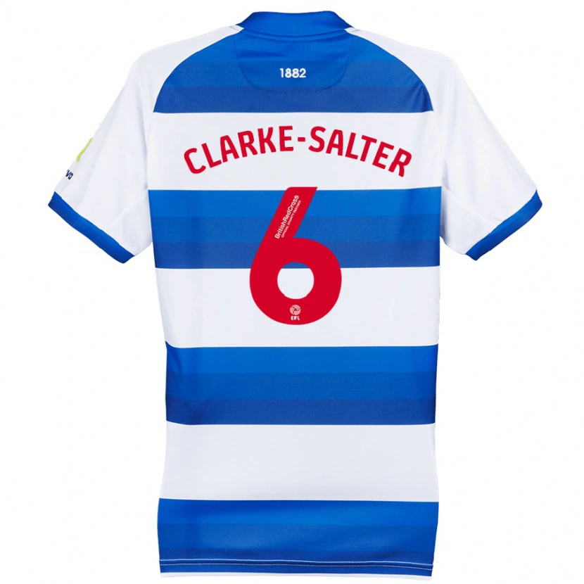 Danxen Dame Jake Clarke-Salter #6 Hvit Blå Hjemmetrøye Drakt Trøye 2024/25 Skjorter T-Skjorte