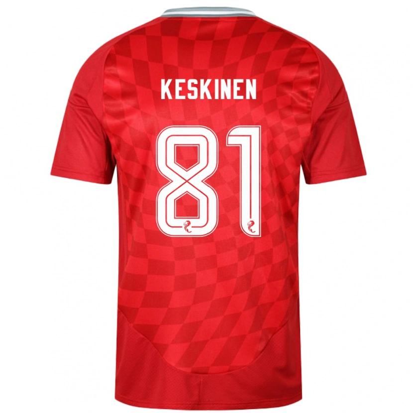 Danxen Dame Topi Keskinen #81 Rød Hjemmetrøye Drakt Trøye 2024/25 Skjorter T-Skjorte