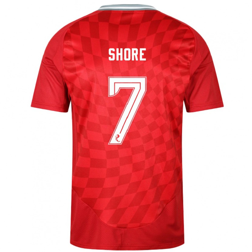 Danxen Dame Eilidh Shore #7 Rød Hjemmetrøye Drakt Trøye 2024/25 Skjorter T-Skjorte