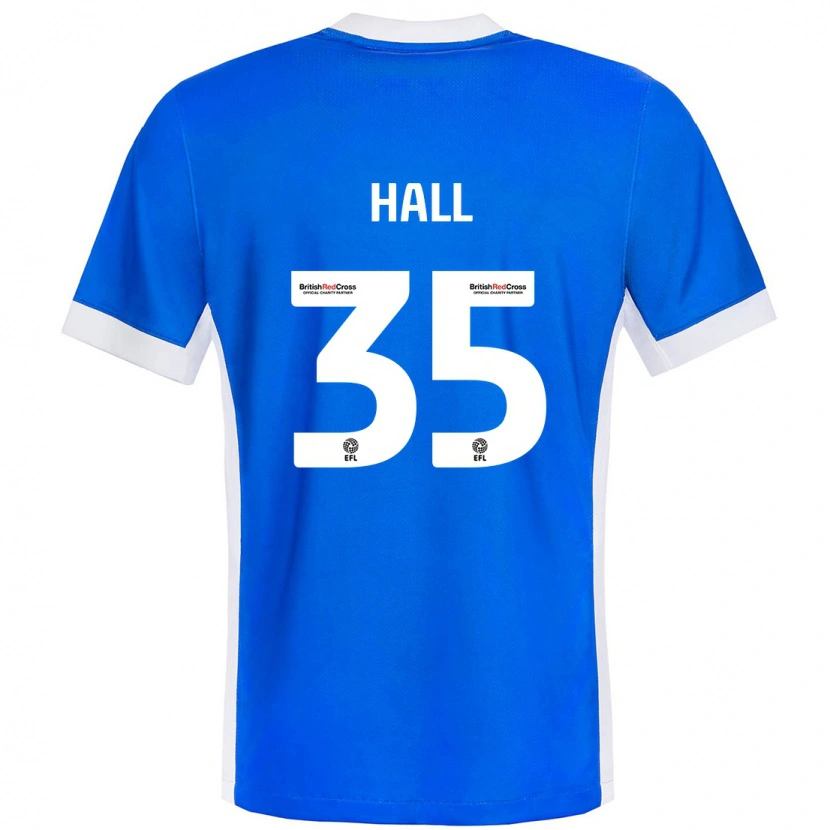 Danxen Dame George Hall #35 Blå Hvit Hjemmetrøye Drakt Trøye 2024/25 Skjorter T-Skjorte