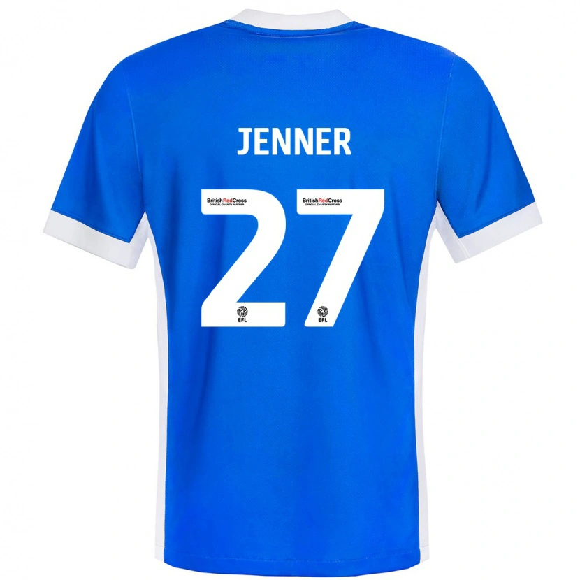 Danxen Dame Abbi Jenner #27 Blå Hvit Hjemmetrøye Drakt Trøye 2024/25 Skjorter T-Skjorte