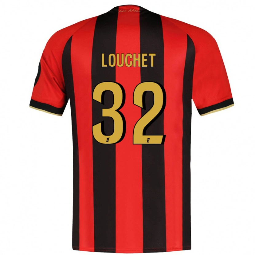 Danxen Dame Tom Louchet #32 Rød Svart Hjemmetrøye Drakt Trøye 2024/25 Skjorter T-Skjorte