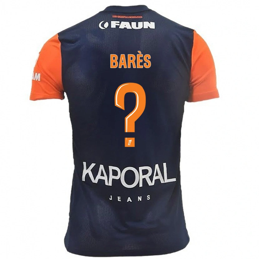 Danxen Dame Gabriel Barès #0 Marineblå Oransje Hjemmetrøye Drakt Trøye 2024/25 Skjorter T-Skjorte