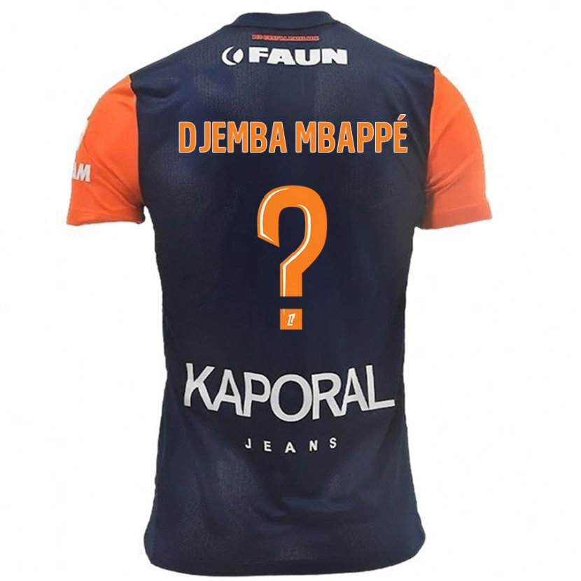 Danxen Dame Yvan Djemba Mbappé #0 Marineblå Oransje Hjemmetrøye Drakt Trøye 2024/25 Skjorter T-Skjorte