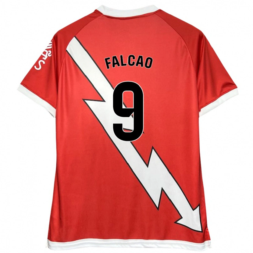 Danxen Dame Radamel Falcao #9 Hvit Rød Hjemmetrøye Drakt Trøye 2024/25 Skjorter T-Skjorte